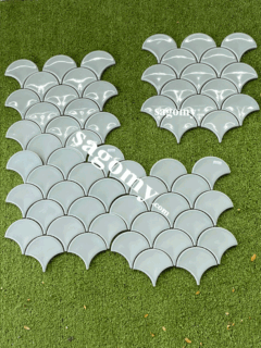 Gạch Vảy Cá Xanh Mint lát tưởng phòng khách