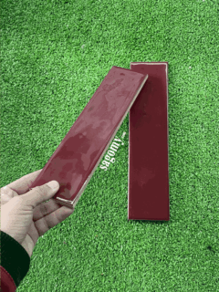 Gạch 6.8×28 Cm Đỏ Bóng Gợn ốp phòng ăn nhà bếp