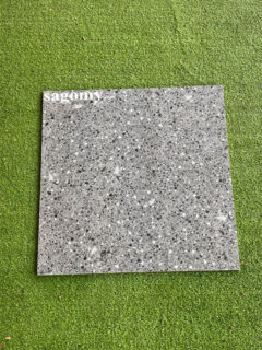 Gạch 60x60 Cm Đá Mờ Vân Terrazzo Xám Đậm lát sàn cao cấp
