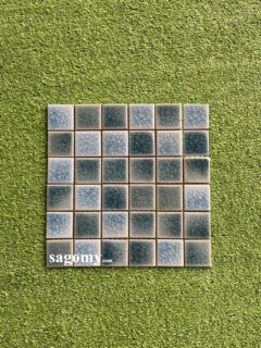 Gạch Mosaic Gốm Rạn Xám Nhạt ốp hồ bơi hồ cá