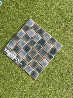 Gạch Mosaic Gốm Rạn Xám Nhạt thủ công