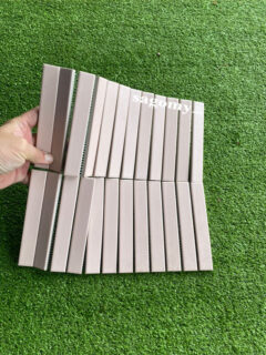 Gạch Mosaic Thanh Màu Hồng Mờ ốp phòng tắm nhà vệ sinh
