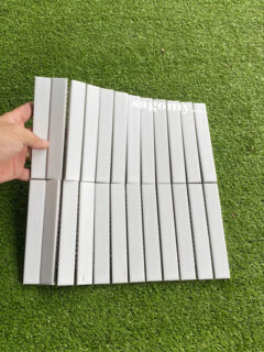 Gạch Mosaic Thanh Màu Trắng Mờ ốp phòng tắm nhà vệ sinh