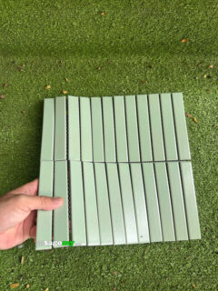 Gạch Mosaic Thanh Màu Xanh Mint Men Mờ