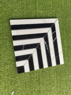 Gạch cắt Mosaic theo yêu cầu Trắng Đen