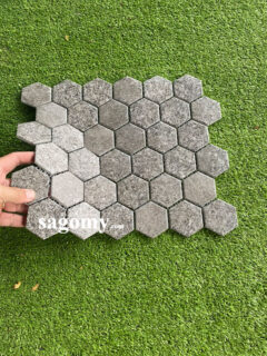 Gạch mosaic Lục Giác Vân Đá Xám