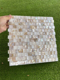 Gạch mosaic vỏ trai ngọc chữ nhật ốp bếp