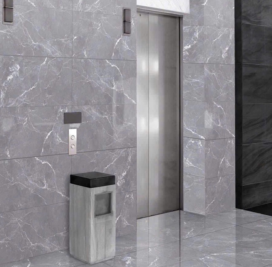 Gạch Vân Đá Xám Bóng Kính 600x1200 Ấn Độ