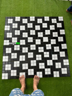Gạch Bông Mosaic Đen Trắng sang trong