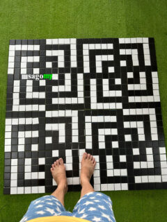 Gạch Mosaic Bông Hoa Trắng Đen - Ảnh 2