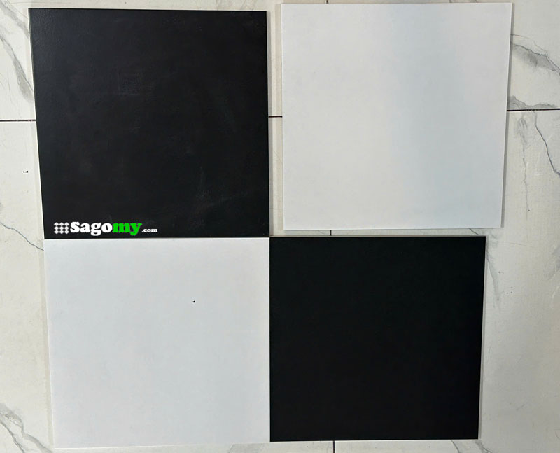 Gạch 30x30 Màu Đen Men Mờ Xương Đá SGIN904 17 Gạch 30x30 Màu Đen Men và trắng mờ