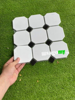 Gạch Bát Giác Trắng Đen men matt mờ