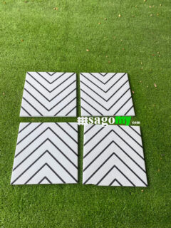 Gạch Bông Men 20x20 Cm Đương Vân Trắng chống trơn