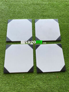 Gạch Bông Men 20x20 Cm Màu Trắng Bát Giác chống trơn