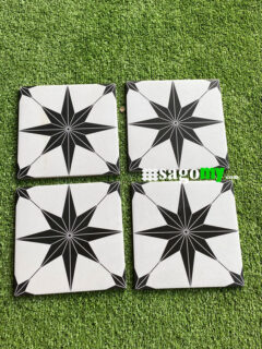 Gạch Bông Men 20x20 Hoa Văn Đen sang trọng