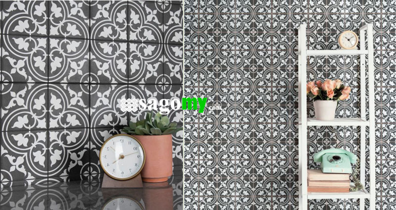 Gạch Bông Men 20x20 Hoa Văn Trắng 2