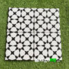 Gạch Bông Men 20x20 Hoa Văn Trắng Đen