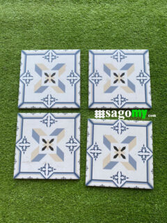 Gạch Bông Men 20x20 Hoa Văn Vàng Xanh Biển sang trọng