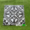 Gạch Bông Men Hoa Văn Màu Đen 20x20 Cm