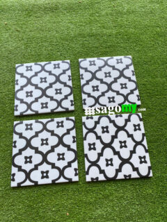 Gạch Bông Men Hoa Văn Trắng Đen 20x20 Cm - Ảnh 4