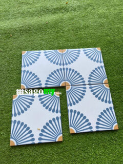 Gạch Bông Men Xanh Biển 20x20 Cm chồng trơn