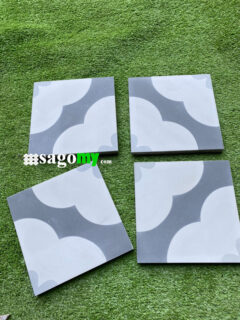 Gạch Hoa Xi Măng Màu Xám Hoa Văn 20x20 cm
