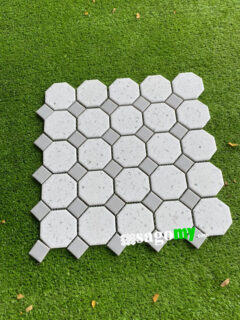 Gạch Mosaic Bát Giác Xám Nhạt sang trọng