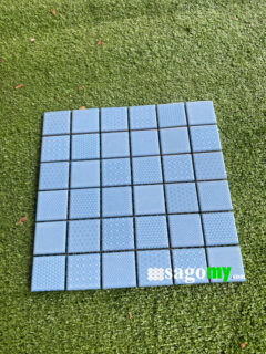 Gạch Mosaic Vuông Bông Xanh Biển Hoa Văn Hỗn Hợp Bóng SGM261 - Ảnh 4