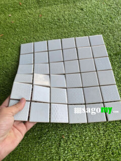Gạch Mosaic Vuông Hoa Văn Xanh Biển ốp tường