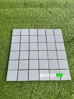 Gạch Mosaic Vuông Hoa Văn Xanh Biển SGM262 Bóng Mờ Nổi Hoa Văn - Ảnh 4