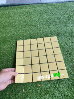 Gạch Mosaic Vuông Vàng Kem Bóng - Ảnh 2