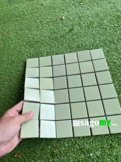 Gạch Mosaic Xanh Nhạt Mờ