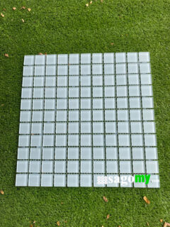 Gạch Thủy Tinh Màu Trắng Bóng Viên Mosaic Trắng Trong Vuông 23x23 MM 7 Gạch Thủy Tinh Màu Trắng ốp tường phòng tắm phòng vệ sinh