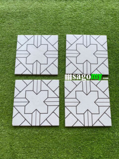 Gạch bông Men 20x20 Màu Trắng phòng vệ sinh