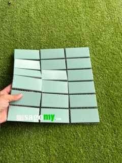 Gạch Mosaic Chữ Nhật Màu Xanh Mint Mờ ốp trang trí