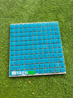 Gạch Mosaic Thủy Tinh Màu Xanh Biển ốp phòng tắm