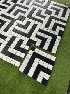 Gạch Mosasic Vuông Ghép Nghệ Thuật bông men
