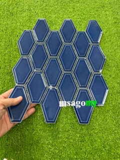 Gạch Mosaic Màu Xanh Dương Bóng nhập khẩu