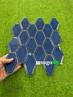 Gạch Mosaic Màu Xanh Dương Bóng ốp tường