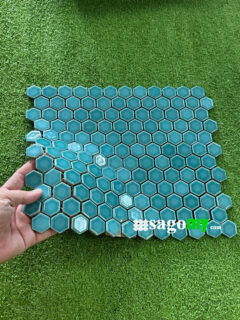 Gạch Lục Giác Ốp Tường Màu Xanh Ngọc 5