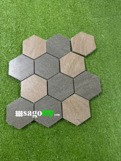 Gạch Mosaic Lục Giác Hỗn Hợp Xám 1