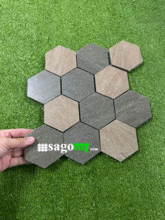 Gạch Mosaic Lục Giác Hỗn Hợp Xám 5