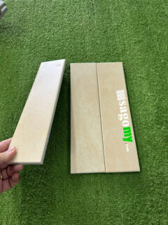 Gạch Thẻ Trang Trí Màu Vàng Kem Mờ 75x300 MM 3