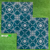 Gạch Bông Xi Măng 20x20 Cm Hoa Văn Xanh Biển