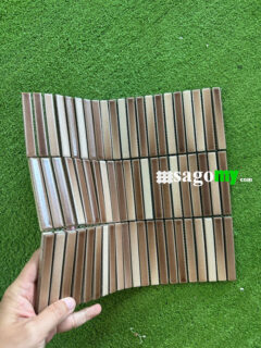 Gạch Mosaic Que Đũa Màu Vàng Nâu Cổ Điển 1
