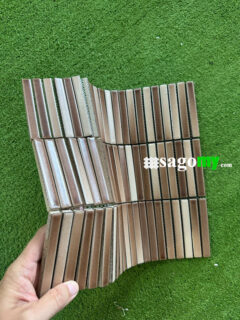 Gạch Mosaic Que Đũa Màu Vàng Nâu Cổ Điển 2