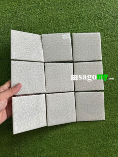 Gạch Mosaic Vuông Lớn Men Rạn Màu Kem - Ảnh 6