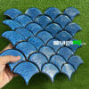 Gạch Vảy Cá Xanh Biển Men Bóng Hiệu Ứng Nhũ Bạc Từng Lớp