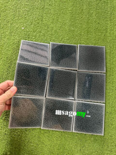 Gạch Men Rạn Màu Xám Nhạt Vuông Lớn Mosaic Ốp Tường 2