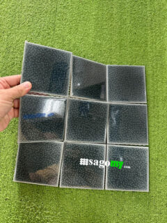 Gạch Men Rạn Màu Xám Nhạt Vuông Lớn Mosaic Ốp Tường 3